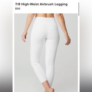 ALO Yoga flawless 7/8 white Airbrush leggings size S